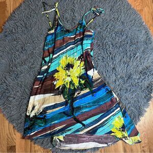 Jams World Multicolor Artistic Floral Flowy Dress Size L